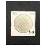 1896 UNC Morgan Silver Dollar Coin
