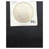 1889 UNC Morgan Silver Dollar Coin