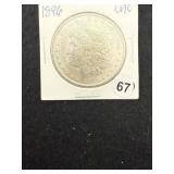 1896 UNC Morgan Silver Dollar Coin