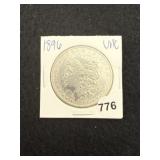 1896 UNC Morgan Silver Dollar Coin