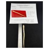 Snake Effigy Bone Pin with Thomas Mathews COA from