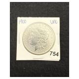 1900 UNC Morgan Silver Dollar Coin
