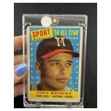 1958 Topps Eddie Mathews Baseball Card