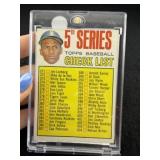 1967 Topps Check List Baseball Card