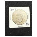 1922 S Peace Silver Dollar Coin