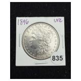 1896 UNC Morgan Silver Dollar Coin