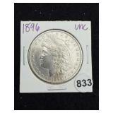 1896 UNC Morgan Silver Dollar Coin
