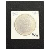 1882 UNC Morgan Silver Dollar Coin