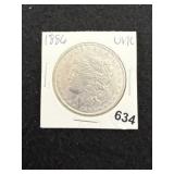 1886 UNC Morgan Silver Dollar Coin