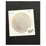 1890 UNC Morgan Silver Dollar Coin