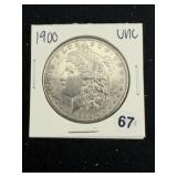 1900 UNC Morgan Silver Dollar Coin