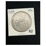 1889 UNC Morgan Silver Dollar Coin
