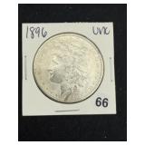 1896 UNC Morgan Silver Dollar Coin