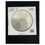 1880 O UNC Morgan Silver Dollar Coin