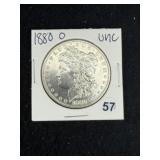 1880 O UNC Morgan Silver Dollar Coin