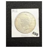 1922 Peace Silver Dollar Coin