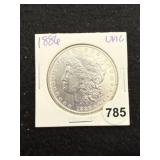 1886 UNC Morgan Silver Dollar Coin