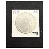 1881 UNC Morgan Silver Dollar Coin
