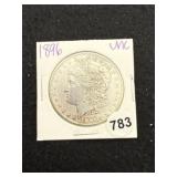 1896 UNC Morgan Silver Dollar Coin