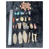 Large Group of Beads, Pendants, Arrow Points, etc.