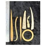 Group of Bone Tools Indian Artifact Arrowhead