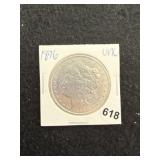 1896 UNC Morgan Silver Dollar Coin