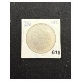 1886 UNC Morgan Silver Dollar Coin