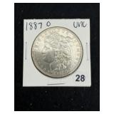 1887 O UNC Morgan Silver Dollar Coin