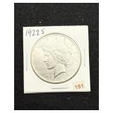 1922 S Peace Silver Dollar Coin