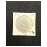 1896 UNC Morgan Silver Dollar Coin