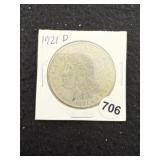 1921 D Morgan Silver Dollar Coin