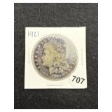 1921 Morgan Silver Dollar Coin