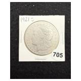 1921 S Morgan Silver Dollar Coin