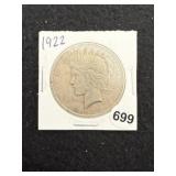 1922 Peace Silver Dollar Coin