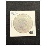 1922 S Peace Silver Dollar Coin