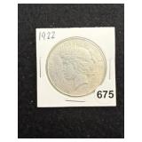 1922 Peace Silver Dollar Coin