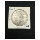 1921 S Morgan Silver Dollar Coin