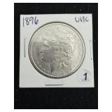 1896 UNC Morgan Silver Dollar Coin