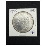 1885 UNC Morgan Silver Dollar Coin