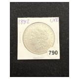 1882 UNC Morgan Silver Dollar Coin