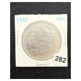 1900 UNC Morgan Silver Dollar Coin