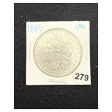 1885 UNC Morgan Silver Dollar Coin