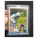 1983 Topps Wade Boggs Rookie Card Hand Signed Auth