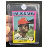 1975 Topps Lou Brock mini Baseball Card
