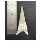 Dalton Indian Artifact Arrowhead