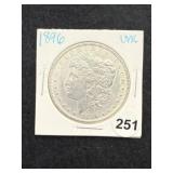 1896 UNC Morgan Silver Dollar Coin