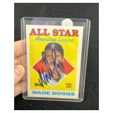 Wade Boggs Hand Signed Authentic Autograph