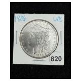1886 UNC Morgan Silver Dollar Coin
