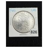 1900 UNC Morgan Silver Dollar Coin
