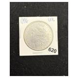 1896 UNC Morgan Silver Dollar Coin